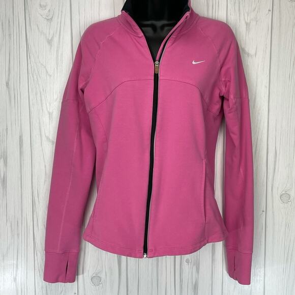 Nike pink zip-up sweatshirt size medium - Picture 1 of 12